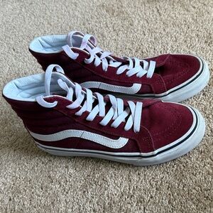 Vans Burgundy High-Top Sneakers